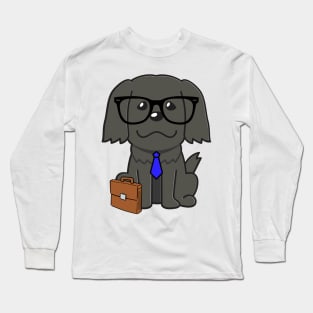 Funny dog is on the way to work Long Sleeve T-Shirt